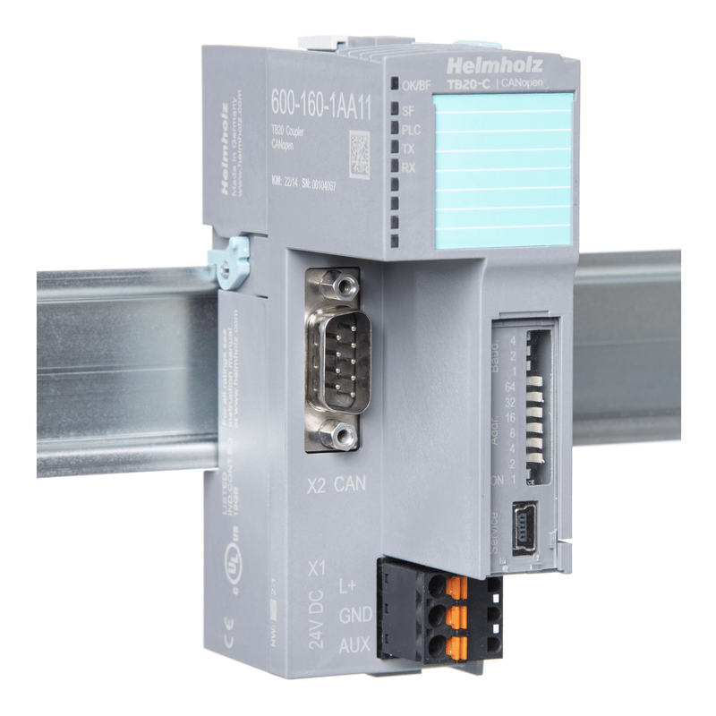 Helmholz CANopen Slave, TB20-C, Bus Coupler, 600-160-1AA11